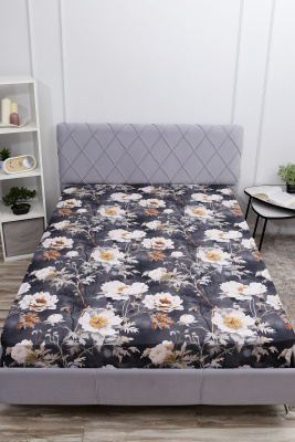 Простыня поплин Темная ночь 2 черный