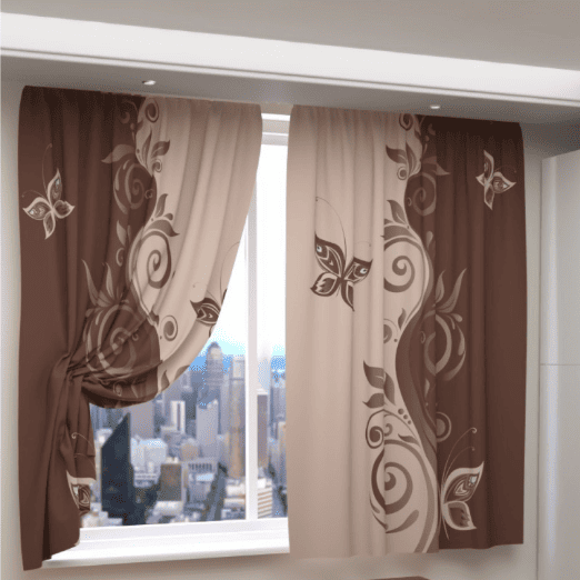 Фотошторы для кухни 10859 шоколад